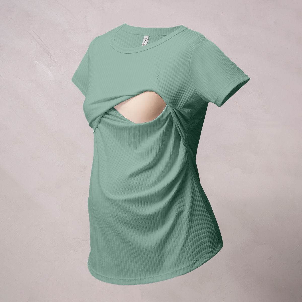 Blusa de Maternidad y lactancia verde agua