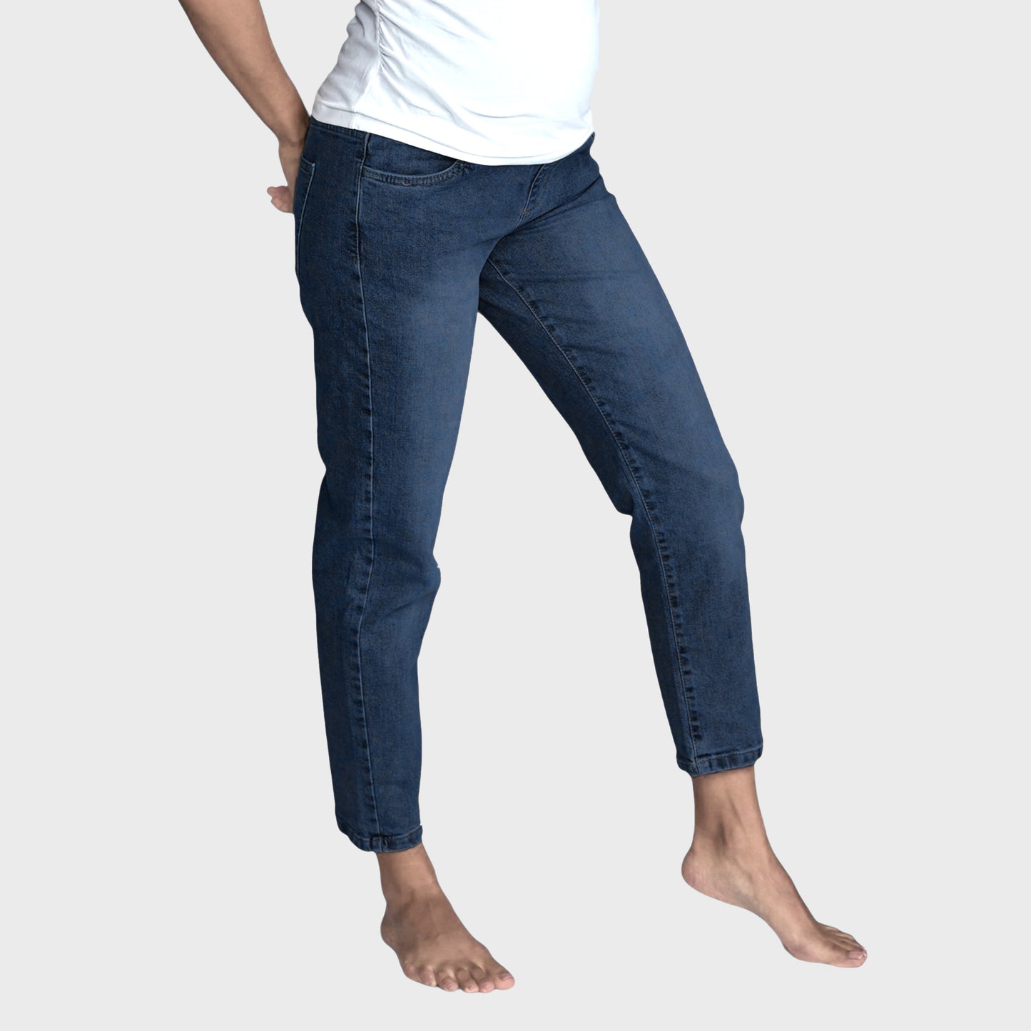 Jean Materno Mom fit Bota recta Ohm
