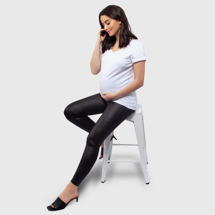 Leggings de Embarazo Cuerina Premium  - Talle Alto Ohm