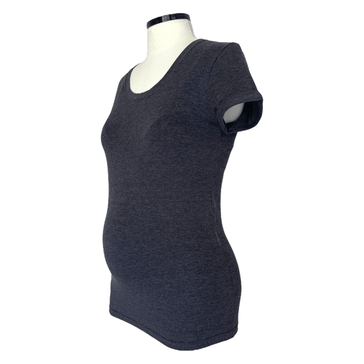 Camiseta Materna Sin Pliegues Laterales Gris Jaspe - Ohmamá Ropa de Maternidad