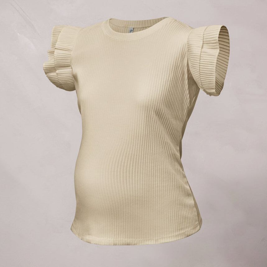 blusa maternidad rib ajuste elástico