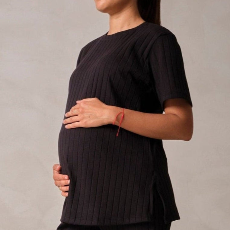 blusa de Maternidad con cortes laterales Ohmamá