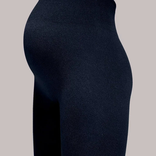 detalle pretina alta leggings maternidad