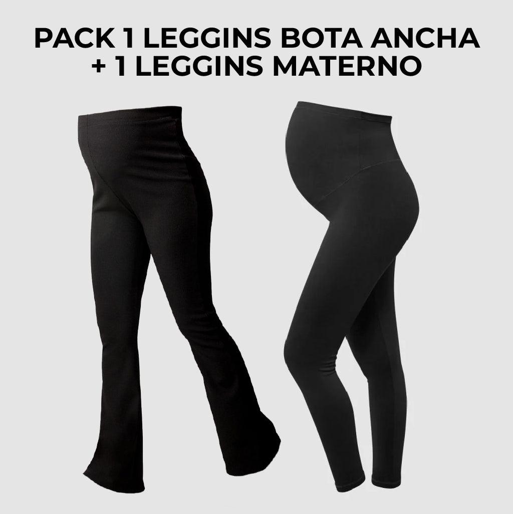 Pack Leggings de Maternidad Bota ancha + Legging Premium - Ohmamá