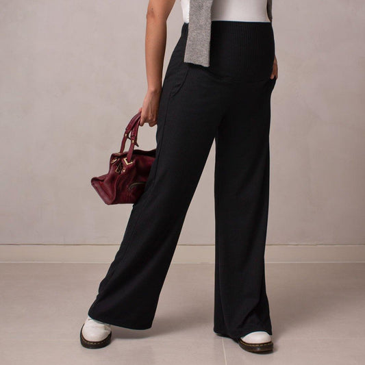 Pantalón para Embarazadas Palazzo Rib - Ohmamá Ropa de Maternidad
