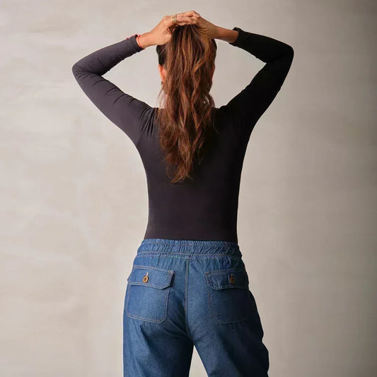 pantalon maternidad suave chambray