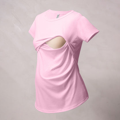 Blusa de lactancia rosada Ohmamá