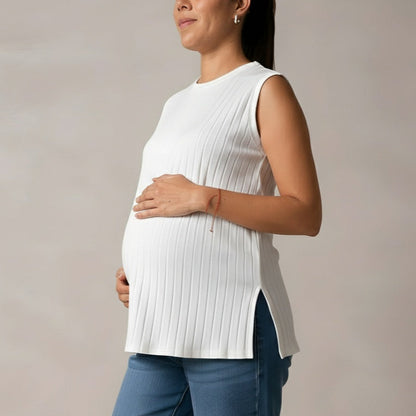 Blusa de Maternidad manga siza blanca Ohmamá