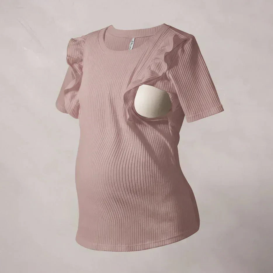 detalle apertura lactancia blusa maternidad