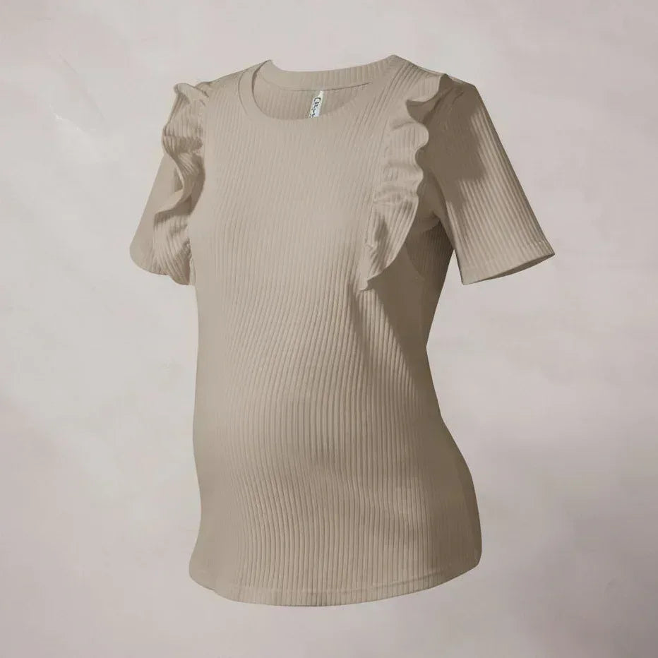 blusa maternidad rib ajuste elastico