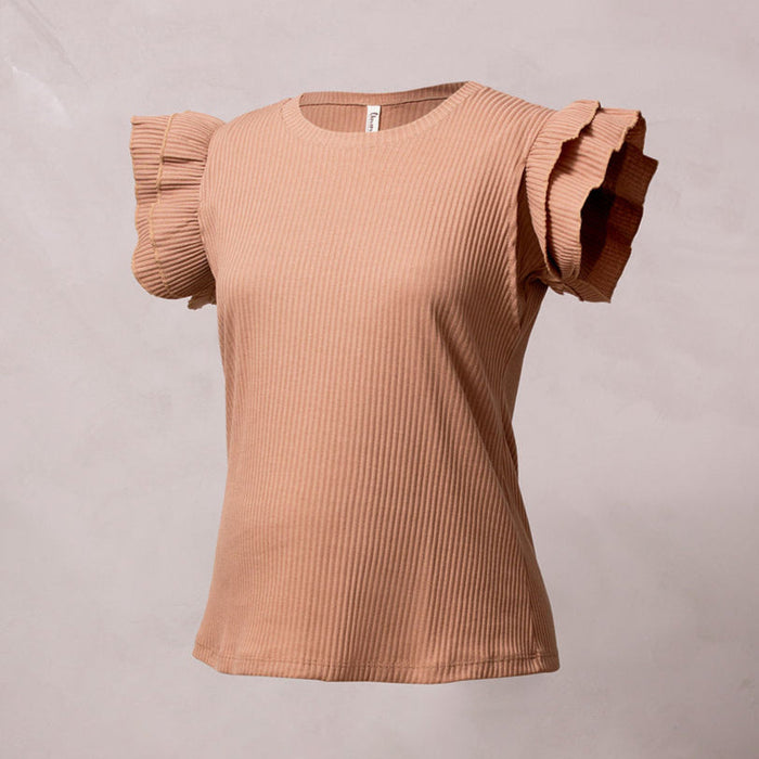 Blusa de Maternidad y Lactancia Manga Volantes Ohm