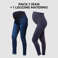 Pack Jean Matero Entubado Oli AOscuro Ohm + Leggings Premium Ohm