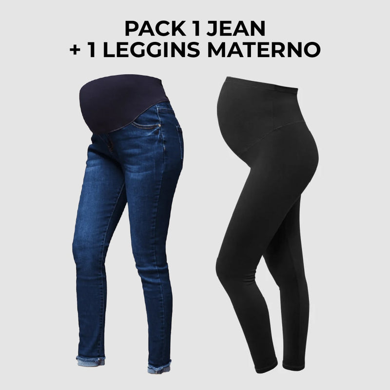 Pack Jean Matero Entubado Oli AOscuro Ohm + Leggings Premium Ohm
