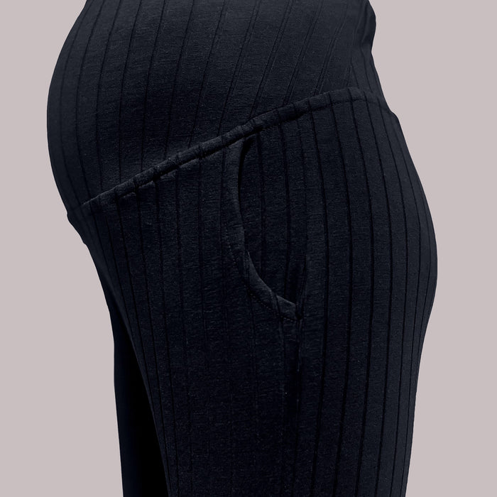 Pantalón Materno Rib espaciado Bota Recta
