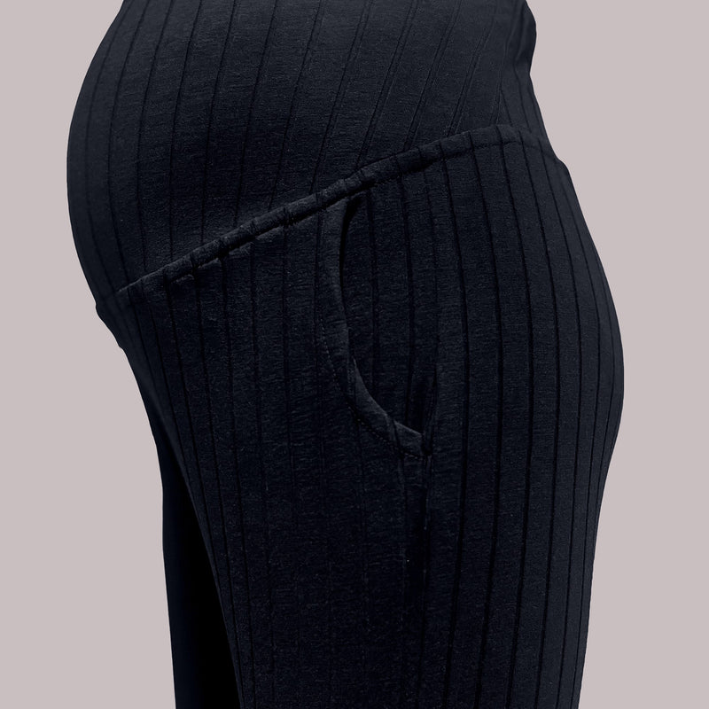 Pantalón Materno Rib espaciado Bota Recta