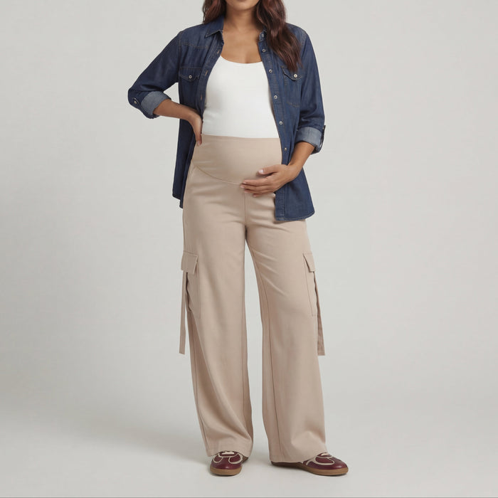 Pantalón de maternidad palazzo cargo ohmama