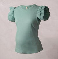 blusa maternidad lactancia volantes rib