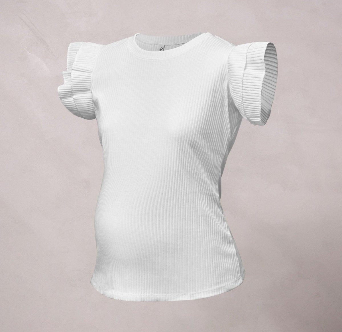 Blusa de Maternidad y Lactancia Manga Volantes Ohm - Ohmamá Ropa de Maternidad