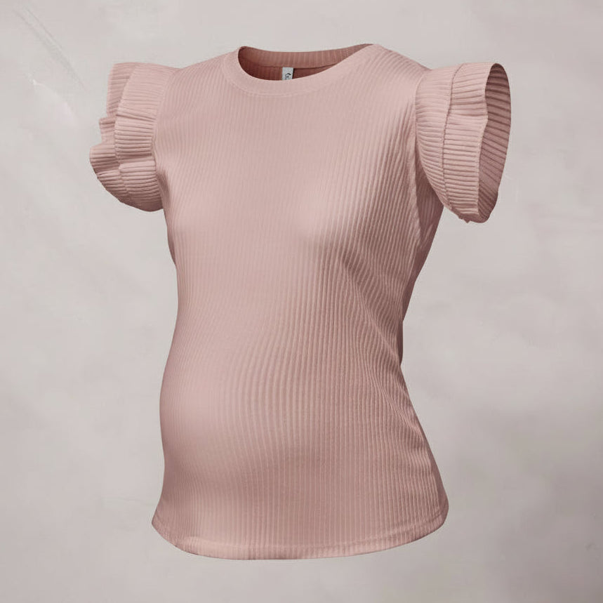 blusa maternidad rib ajuste elástico