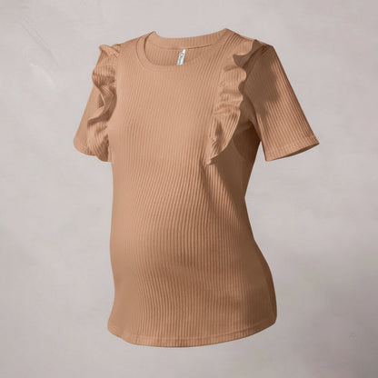 Blusa de Maternidad y Lactancia Volantes Rib