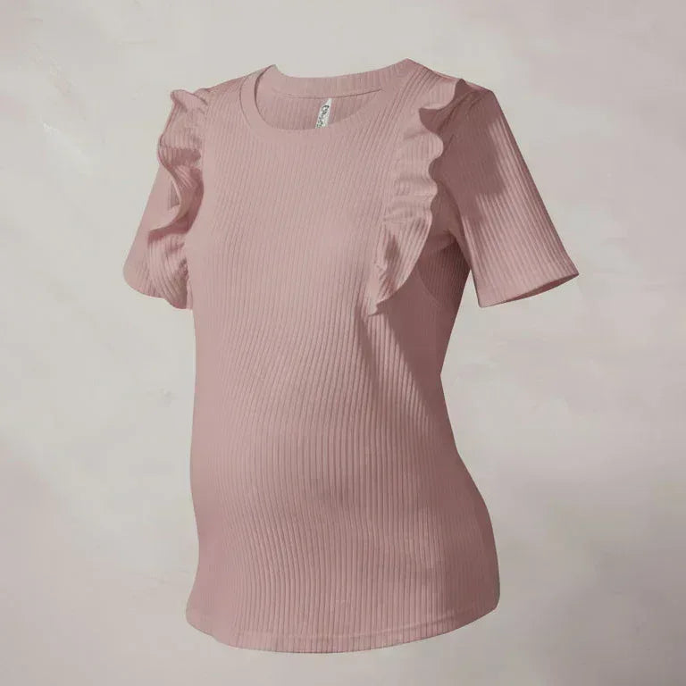 blusa maternidad lactancia volantes rib