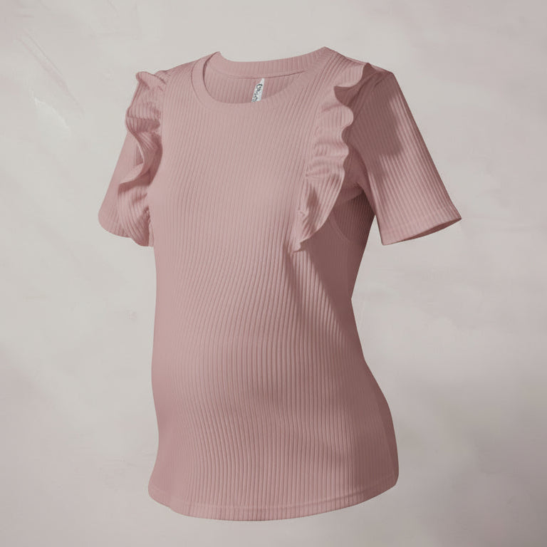 Blusa materna Volantes Rosa Ohmamá