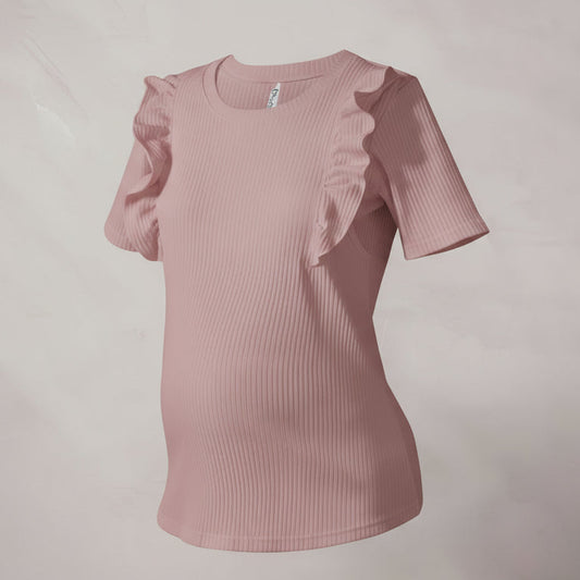 Blusa materna Volantes Rosa Ohmamá