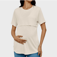 Camiseta de Maternidad y Lactancia Premium Ohm - Ohmamá Ropa de Maternidad
