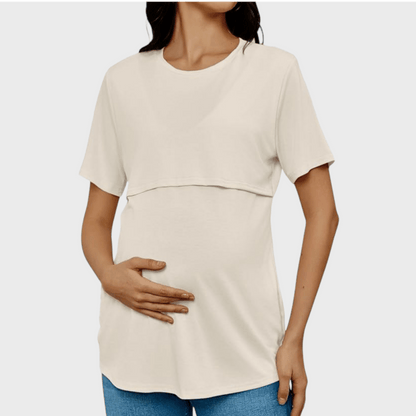 Camiseta de Maternidad y Lactancia Premium Ohm - Ohmamá Ropa de Maternidad