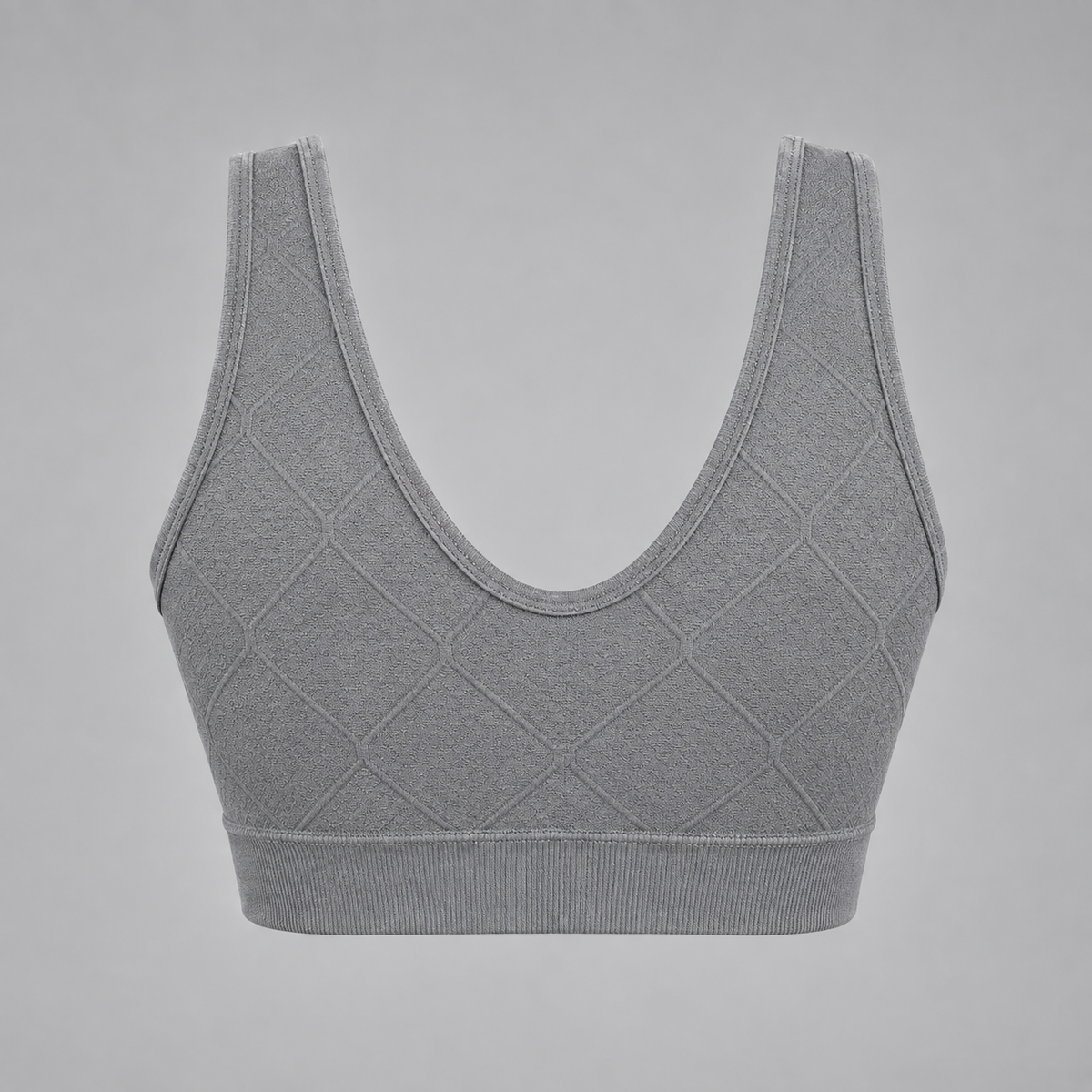 espalda top de lactancia gris