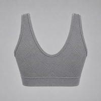 espalda top de lactancia gris