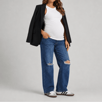 Jean de maternidad loose fit rotos 