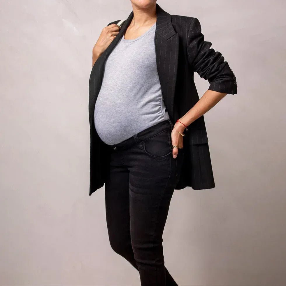 Pack Jean de Embarazo Julia negro + Leggings Premium Ohm - Ohmamá Ropa de Maternidad