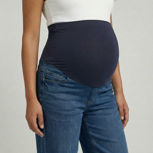 Jean maternidad loose fit zoom azul medio