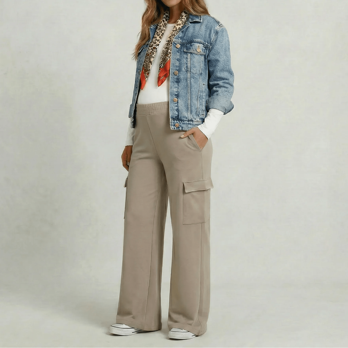 Jogger materno cargo ancho Ohmamá