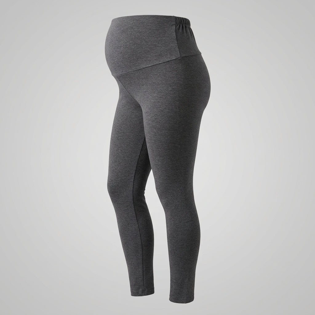 Legging materno algodón gris jaspe 