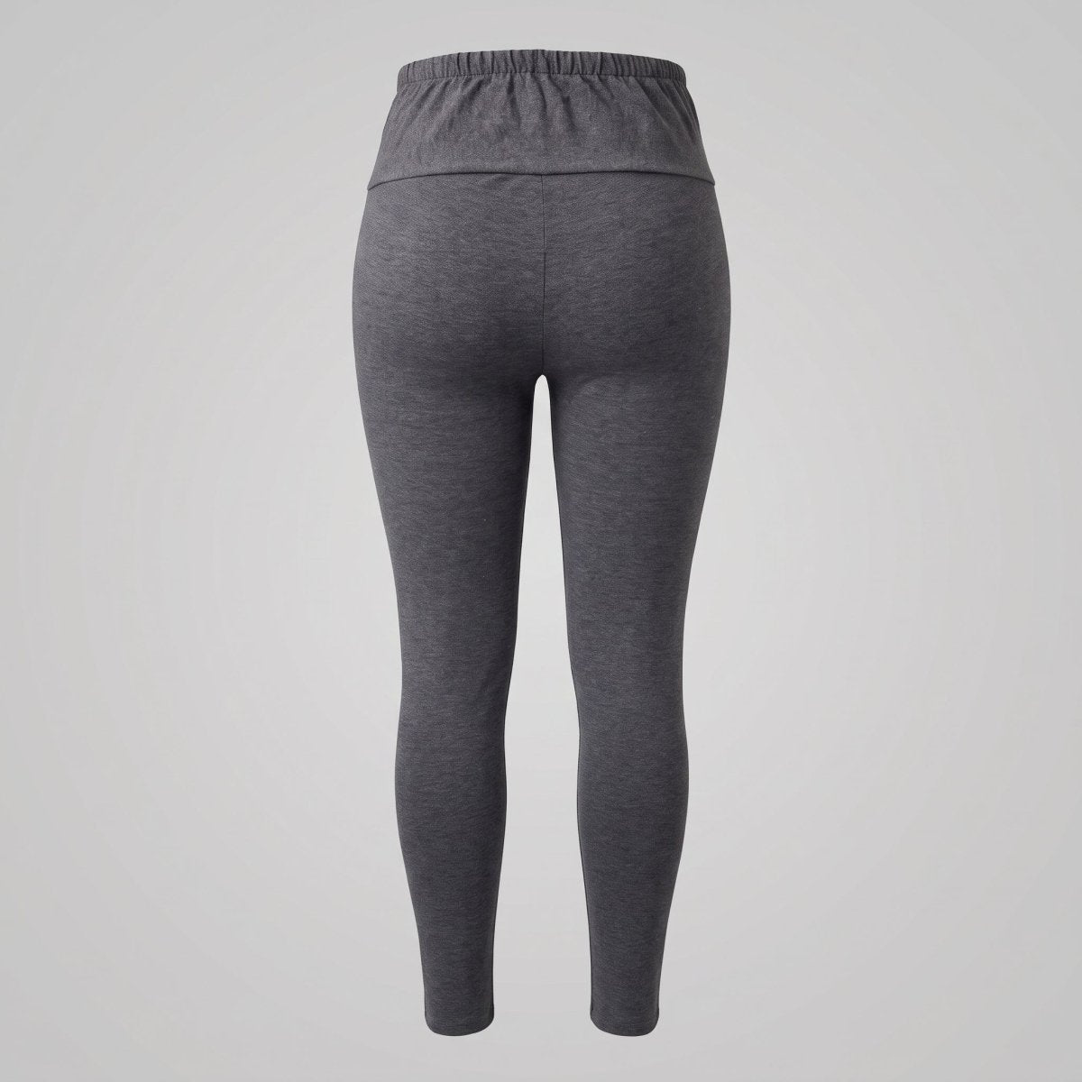 Legging materno algodón gris jaspe detalle