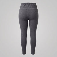 Legging materno algodón gris jaspe detalle