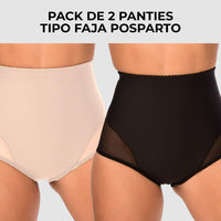 Pack 2 Panties Faja posparto, Marie L - Ohmamá Ropa de Maternidad