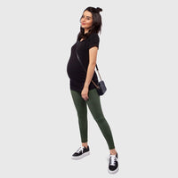 Leggings de Maternidad Premium verde Oliva Ohmamá