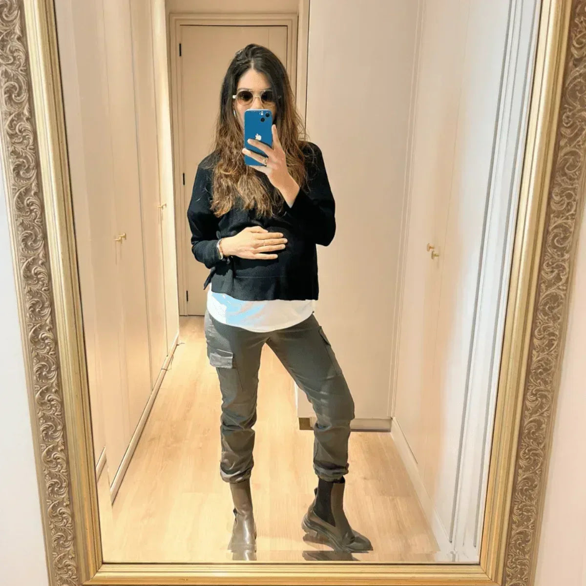 pantalón maternidad cargo cintura elástica