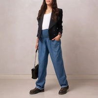 pantalon maternidad fluido efecto denim