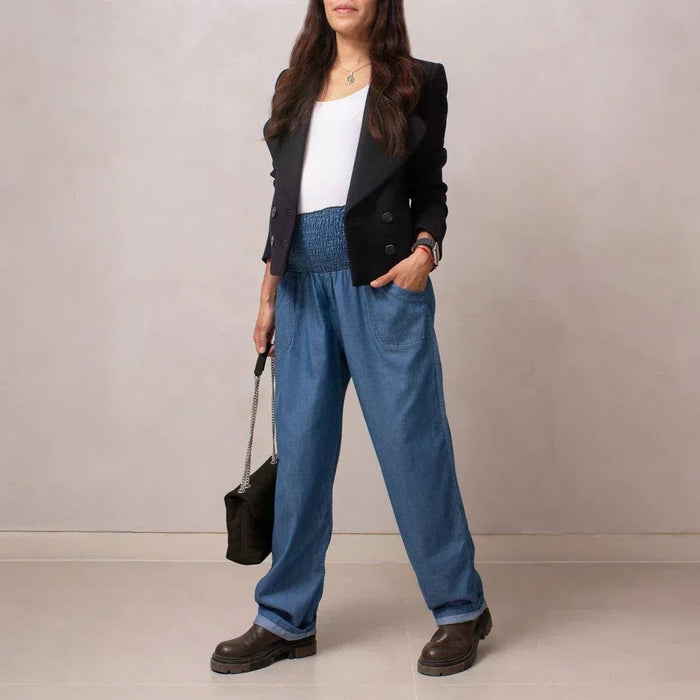 pantalon maternidad fluido efecto denim