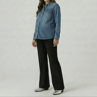 pantalon maternidad palazzo oficina NEGRO