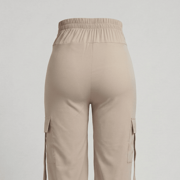 Pantalón de embarazo palazzo cargo detalle ohmama