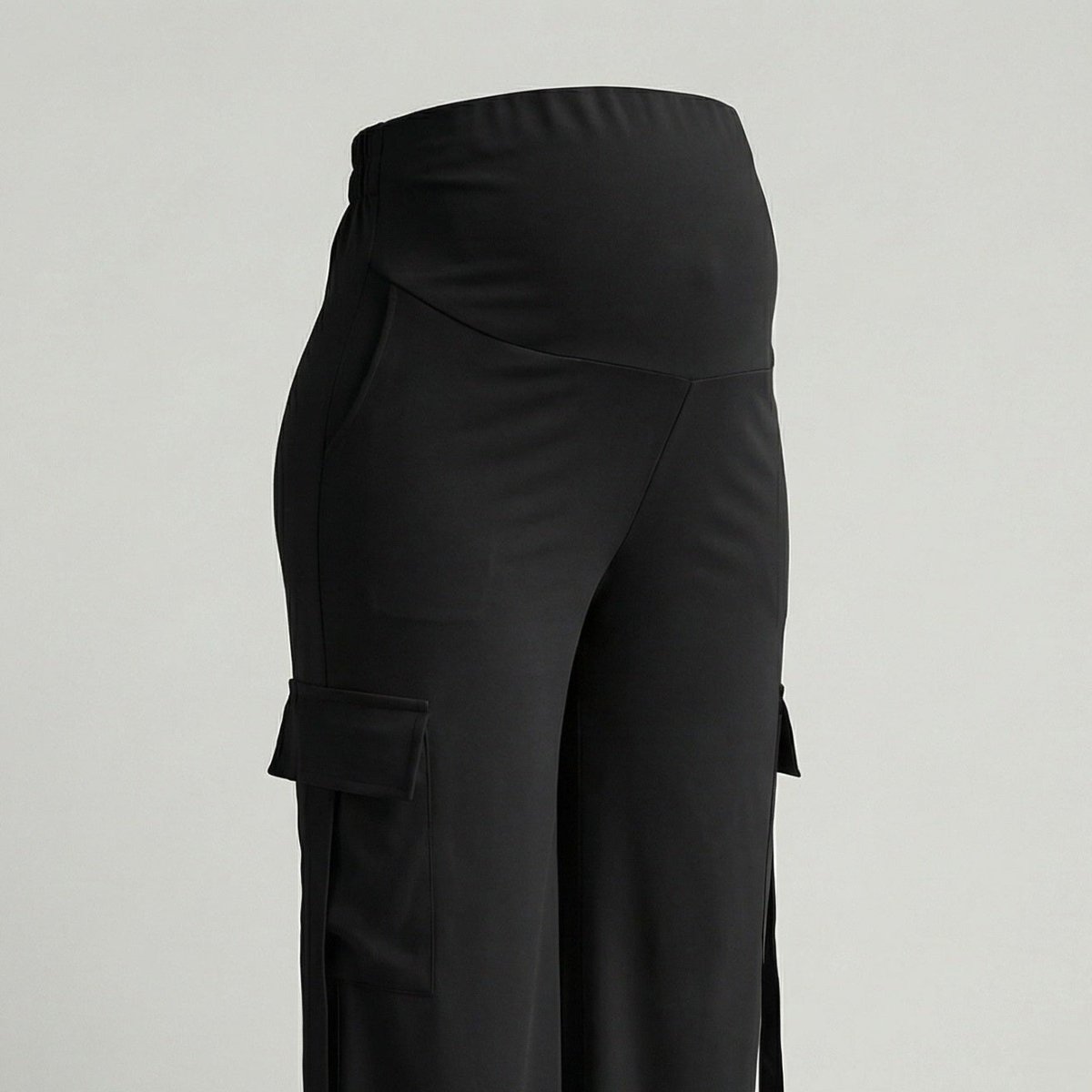 Pantalón materno palazzo cargo ohmama detalle 