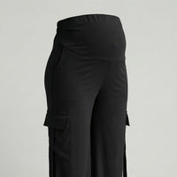 Pantalón materno palazzo cargo ohmama detalle 
