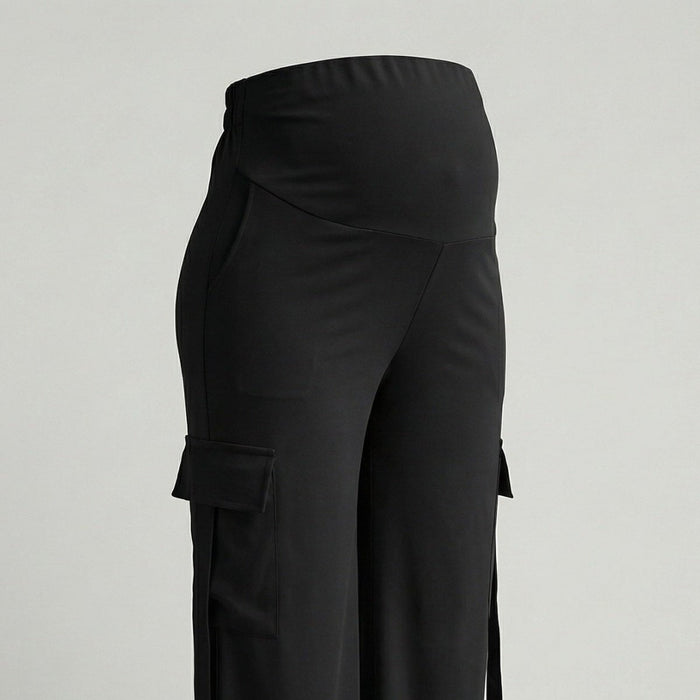 Pantalón materno palazzo cargo ohmama detalle 