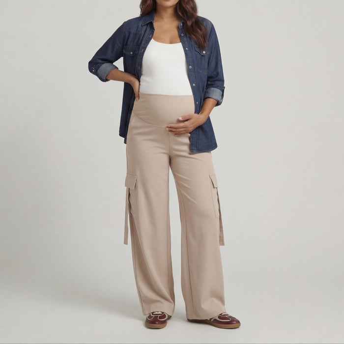 Pantalón de maternidad palazzo cargo ohmama