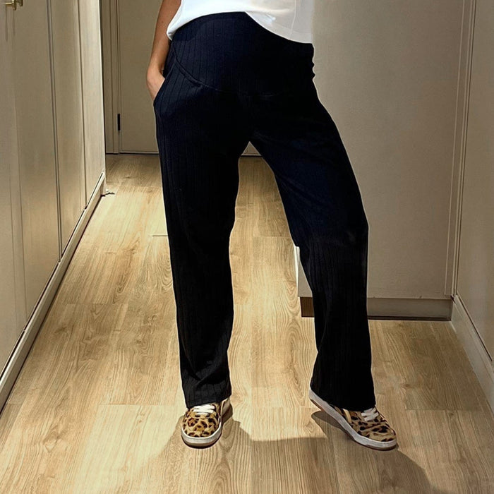 Pantalón Materno Rib Bota Recta
